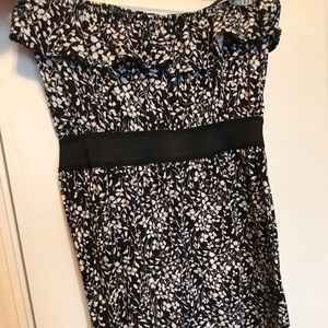 Strapless floral dress